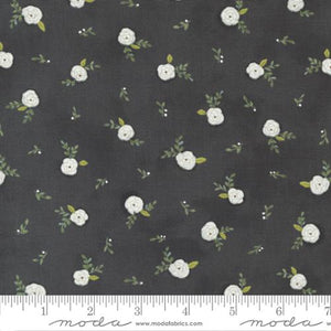 Happiness Blooms Collection Tossed Blooms Cotton Fabric slate