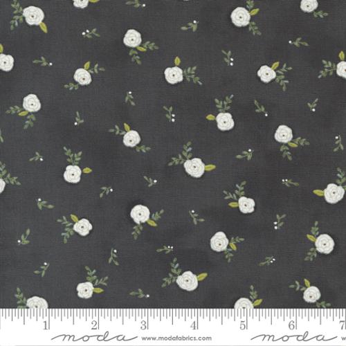 Happiness Blooms Collection Tossed Blooms Cotton Fabric slate