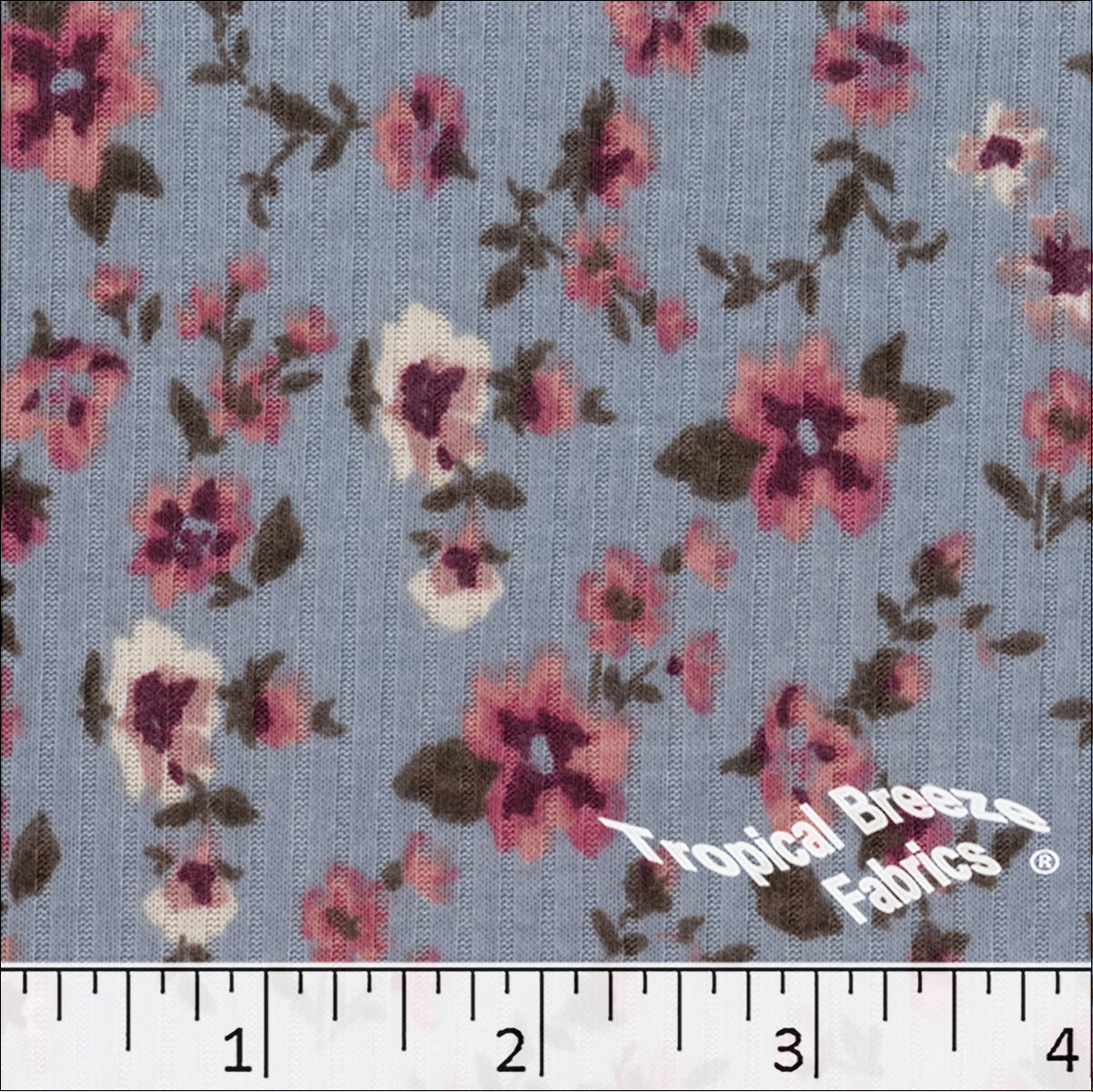 Ditsy Floral Lilac | Ribbed Knit