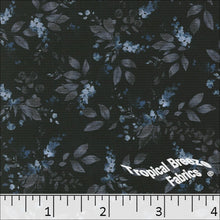 Slate Blue, Crinkle Crepe Print Polyester Fabric 04942