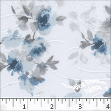 Jacquard Floral Knit Print Fabric 32942 slate blue