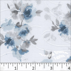Jacquard Floral Knit Print Fabric 32942 slate blue