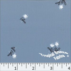 slate blue, Mini Rib Knit Print Fabric 572510