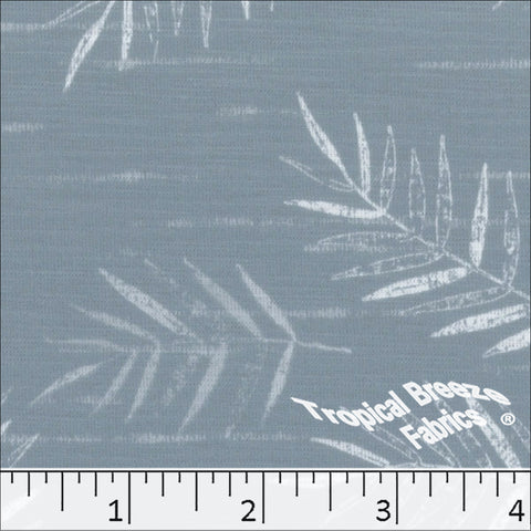 slate blue, Slub Knit Leafy Print Fabric 573618
