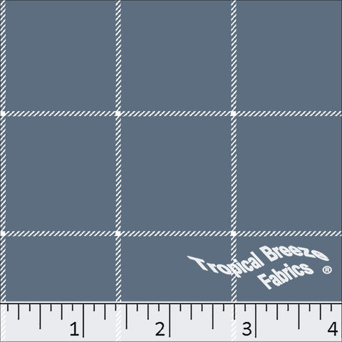 slate blue, Standard Weave Plaid Poly Cotton Fabric 6320