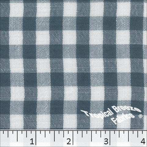 slate blue, Woven Plaid Polyester Fabric 122610