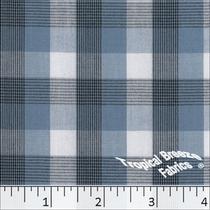 Yarn Dye Plaid Poly Cotton Fabric 12840 slate blue