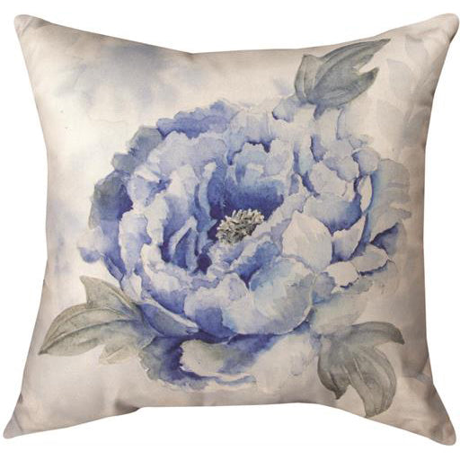 Spring Blue Floral Throw Pillow SLLSBF