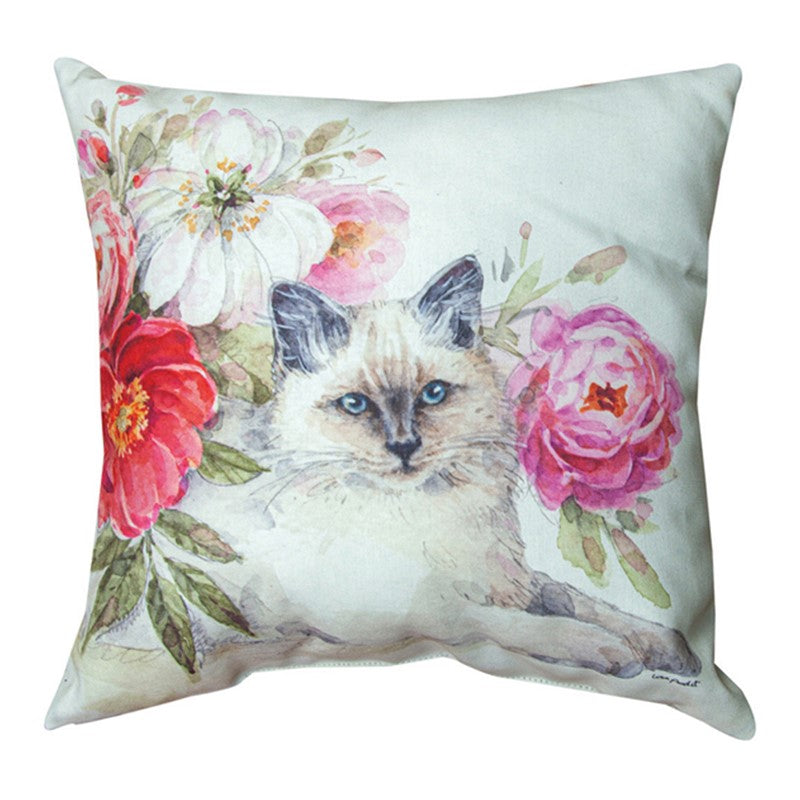 Obviously Pink Cat Throw Pillow SLOPC