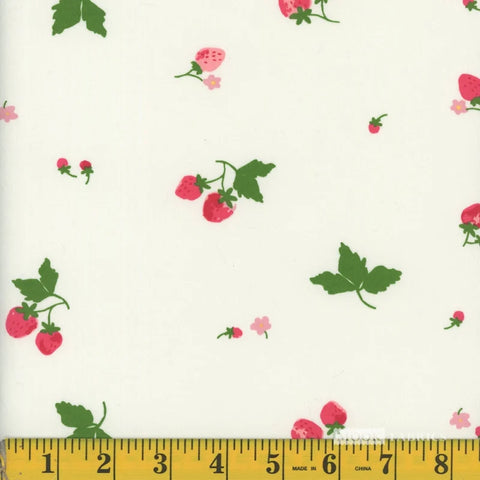 small strawberry, Strawberry Print Cotton Fabric 141461