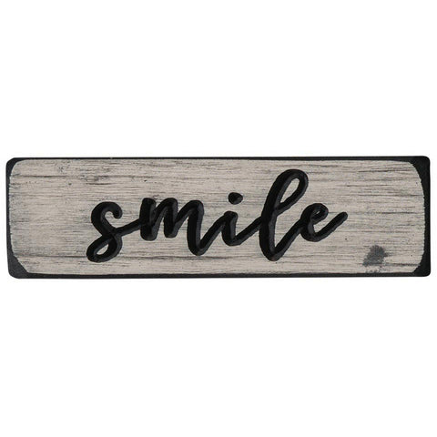 Smile wooden sign