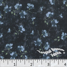 smoke, Crinkle Crepe Stretch Print Polyester Fabric 042510