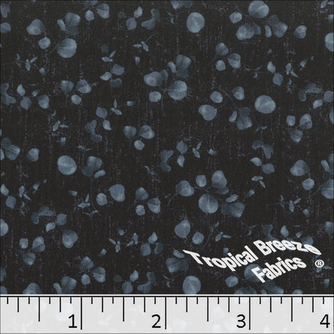 smoke, Sweet Creme Print Polyester Fabric 042610