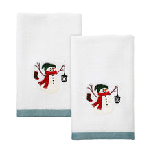 Snowman Park Fingertip Towels