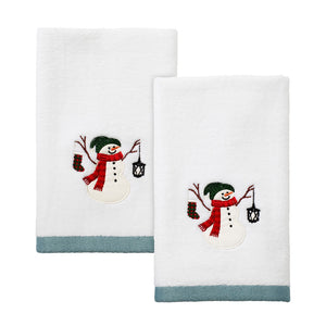 Snowman Park Fingertip Towels