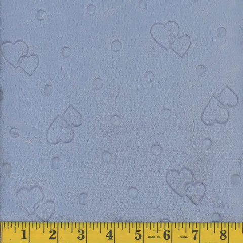 soft chambray, Heart Dot Fleece Flannel Fabric 135038