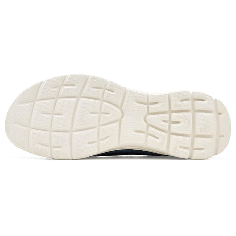 Sole of Summits Plus Summer Haze shoe in navy & white