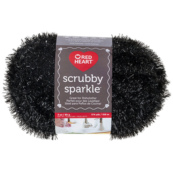 Licorice scrubby sparkle yarn