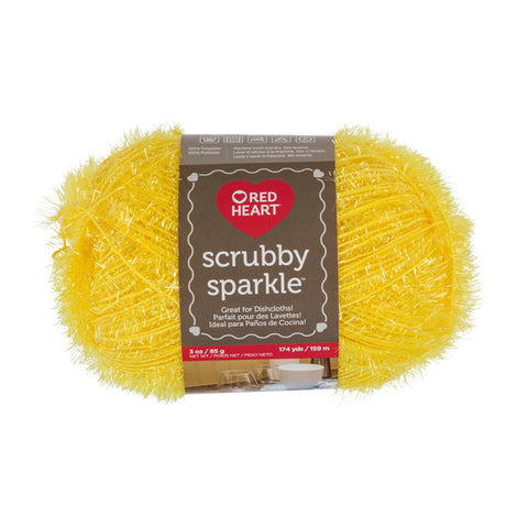 Lemon scrubby sparkle yarn