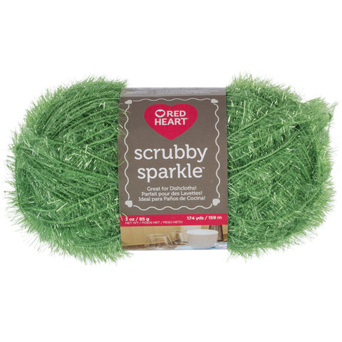 Avocado scrubby sparkle yarn