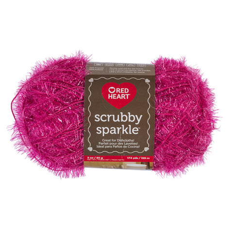 Watermelon scrubby sparkle yarn