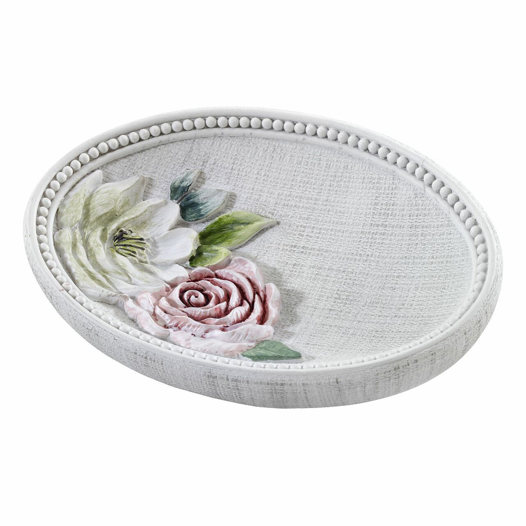 Soap dish with flower design