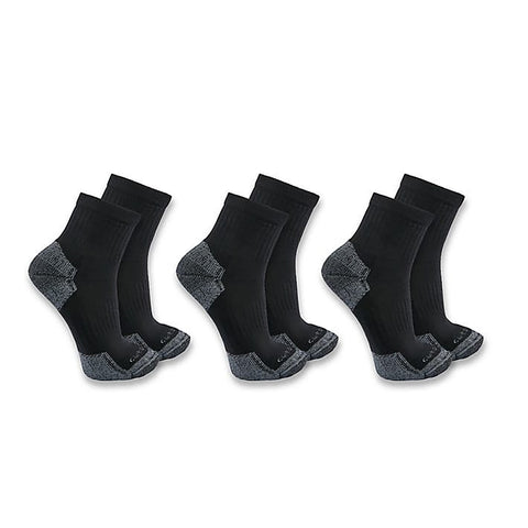 Black Men's Midweight Quarter Sock SQ6103