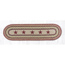 Burgundy stars table runner