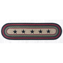 Black Stars gray table runner