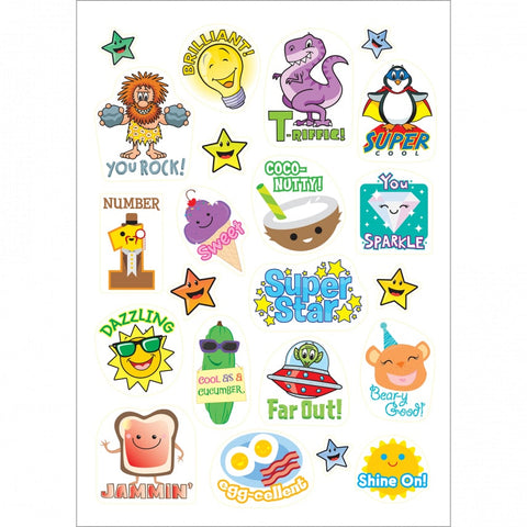 Stickers in workbook