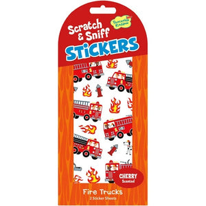Cherry Fire Trucks Scratch & Sniff Stickers STK218