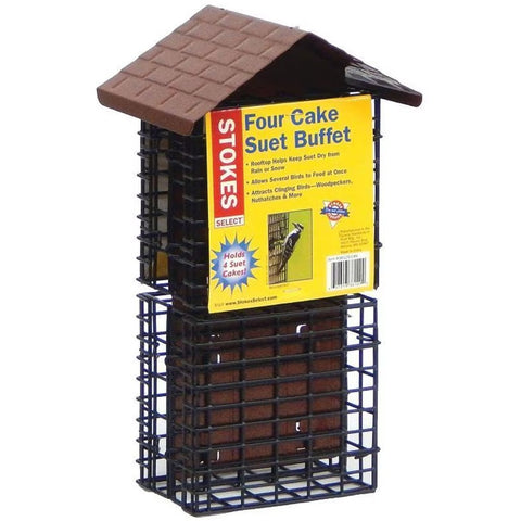 Stokes Select brown 4-cake suet buffet feeder