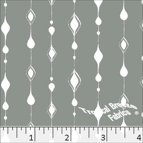 stone, Standard Weave Droplet Print Poly Cotton Fabric 6258