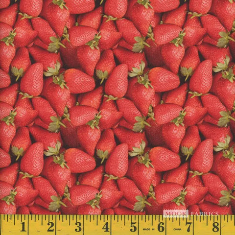 strawberries, Fruit and Veggies Cotton Fabric 1125