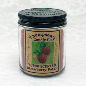 Strawberry candle jar