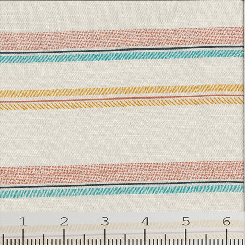 Linen Blend Stripe Print Fabric 11413