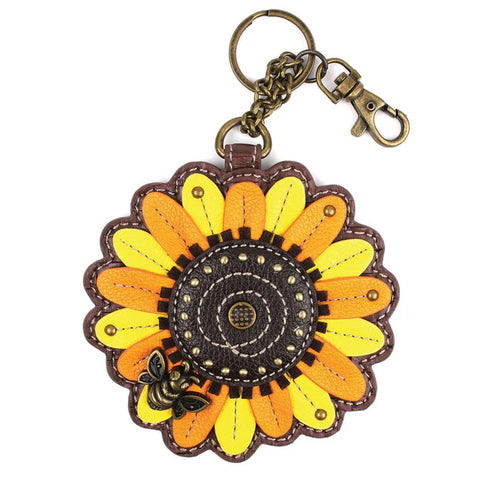 sunflower, Key Fob Coin Purse 806