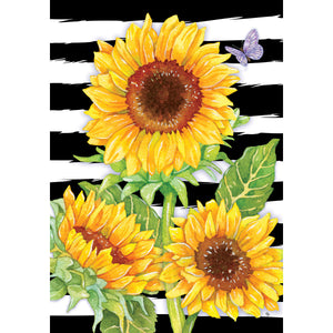 Fall & Winter Garden Flags sunflower stripes