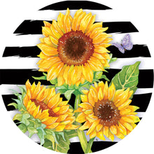 Fall and Winter Accent Magnets sunflower stripes