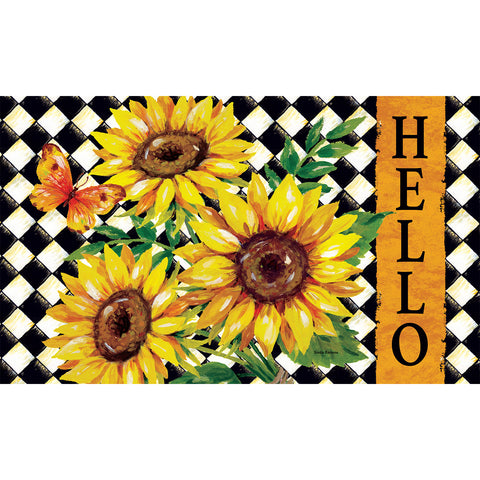 Sunflower Harlequin Custom Decor floor mat