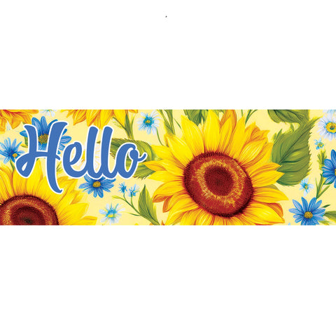 Custom Decor Signature Sign showing sunflowers & daisies