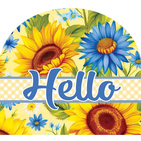 Custom Decor Arbor Mate garden sign showing sunflowers & daisies
