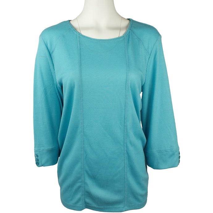 Southern Lady Women's Knit Top With Three-Quarter Length Sleeves 4287