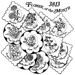 Flower of the Month Iron-On Transfers