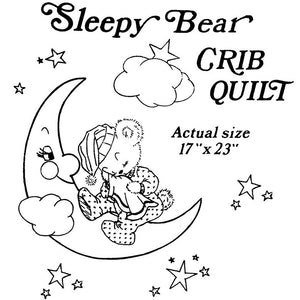 Sleepy Bear Crib Quilt Iron-On Transfers