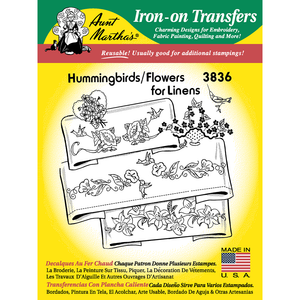Hummingbirds and Flowers Iron-On Transfers