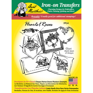 Hearts & Roses Iron-On Transfers