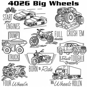 Big Wheels Iron-On Transfers