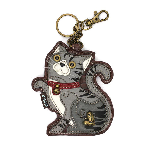 tabby cat, Key Fob Coin Purse 806