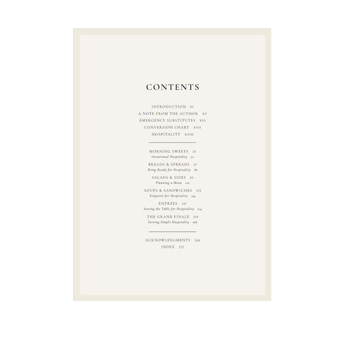 Served with Hospitality table of contents